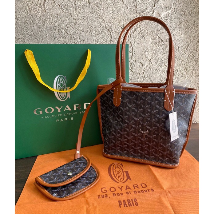 Limit TAS GOYARD ANJOU SET POUCH TOTE BAG WANITA IMPORT PREMIUM QUALITY FREE PAPERBAG