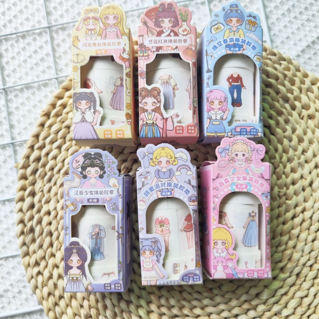 TERBUKTI DIY Washi Tape Sticker set Girl Dress up  Sticker washi tape DIY tema