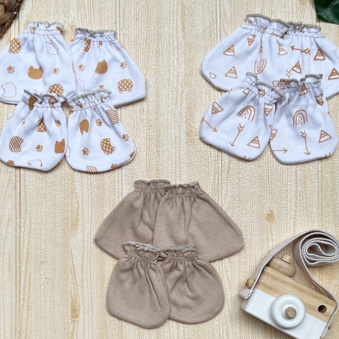 Premium Serian Coklat Susu NEW DADIDU 3 Set Sarung Tangan dan Kaos Kaki Bayi Coklat Susu coksu NEW S