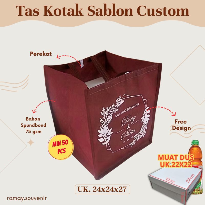 

TAS DUS HAJATAN CUSTOM MURAH/TAS HAJATAN/TAS AQIQAH/TAS TASYAKURAN/TAS KHITAN/TAS MENGENANG ALMARHUM/TAS DUS 22X22 PREMIUM TERLARIS