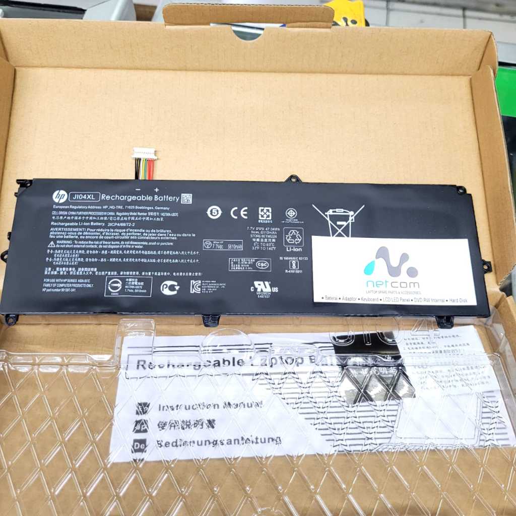Baterai BATTERY LAPTOP HP Elite ( X2 ) X2 1012 G2 G1 G11 G2-1LV76EA HSTNN-UB7E I07C ( type JI04XL ) 