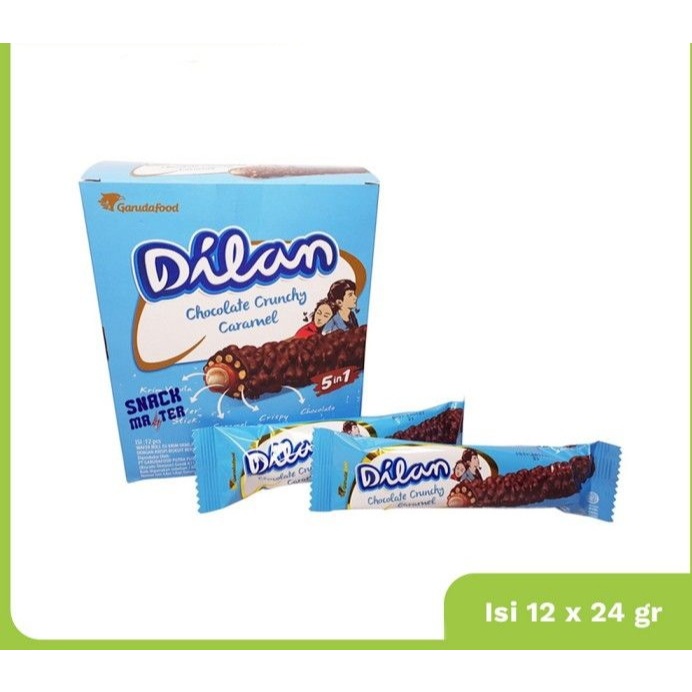 

Dilan Chocolate Crunchy Caramel Wafer Roll 1 box / 12 pcs