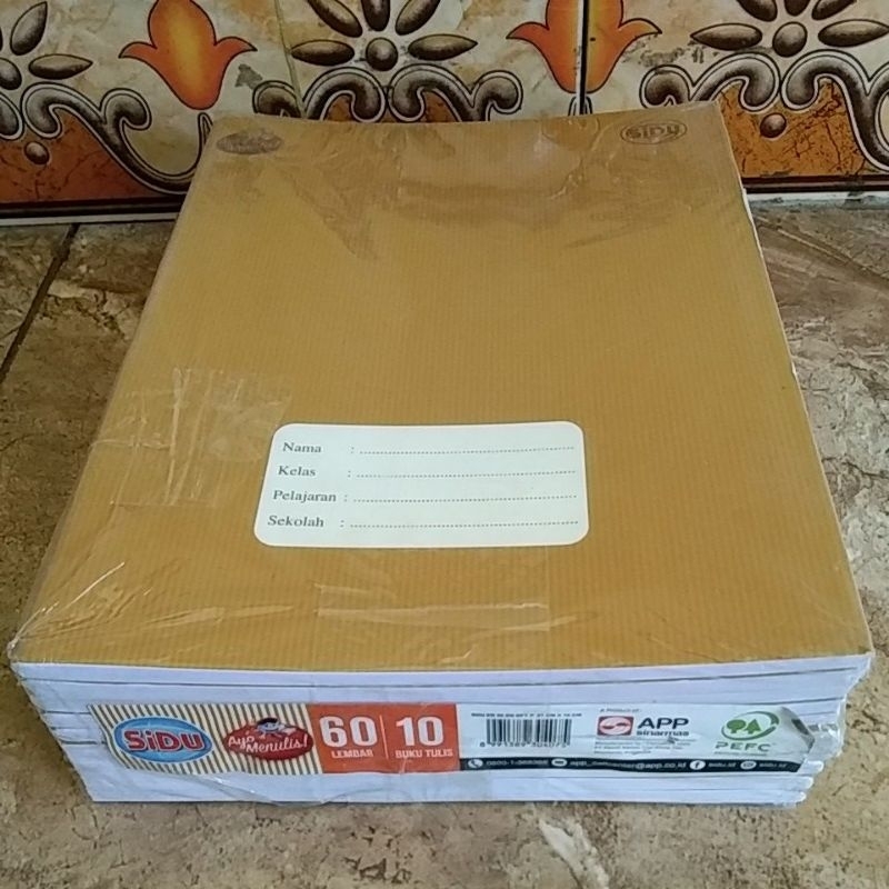 

BUKU SIDU SAMPUL COKLAT 10 PCS 60 LEMBAR