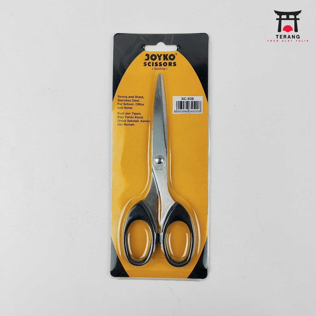 

Gunting Kertas Joyko Kecil Sedang Besar Paper Scissors Hitam Stainless Anti Karat
