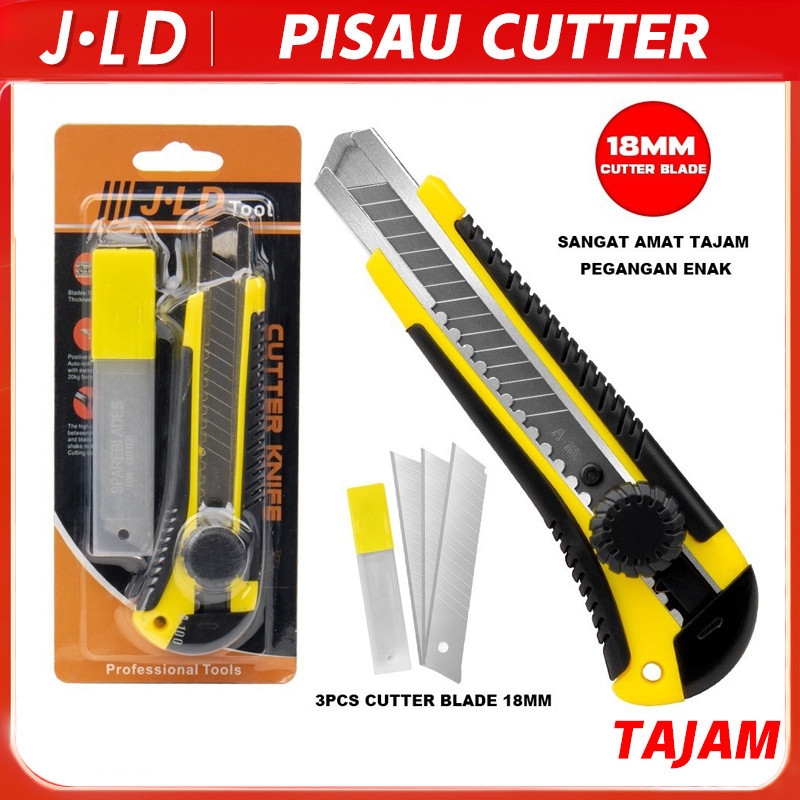 

J.LD Pisau Cutter 18MM Utility Knife CUTTER MURAH CUTTER SHARP Utility Knife CUTTER Utility Knife