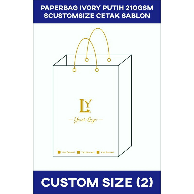 

PAPERBAG IVORY PUTIH CETAK SABLON (P25xL8xT35) / PAPERBAG FASHION / PACKAGING BAJU / TAS BAJU / TAS KERTAS / PAPERBAG SEPATU / PACKAGING SEPATU / PAPERBAG BUTIK / PAPERBAG DISTRO