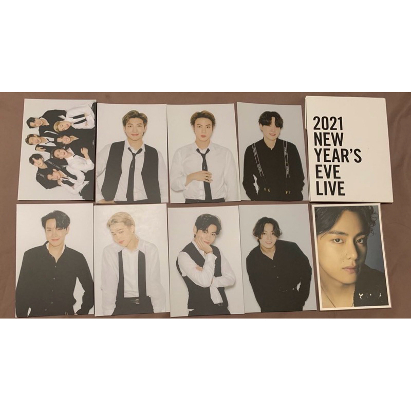 wts postcard NYEL NEW YEARS EVE LIVE 2023 BTS PC PHOTOCARD INA TAEHYUNG JUNGKOOK JIMIN JHOPE NAMJOON