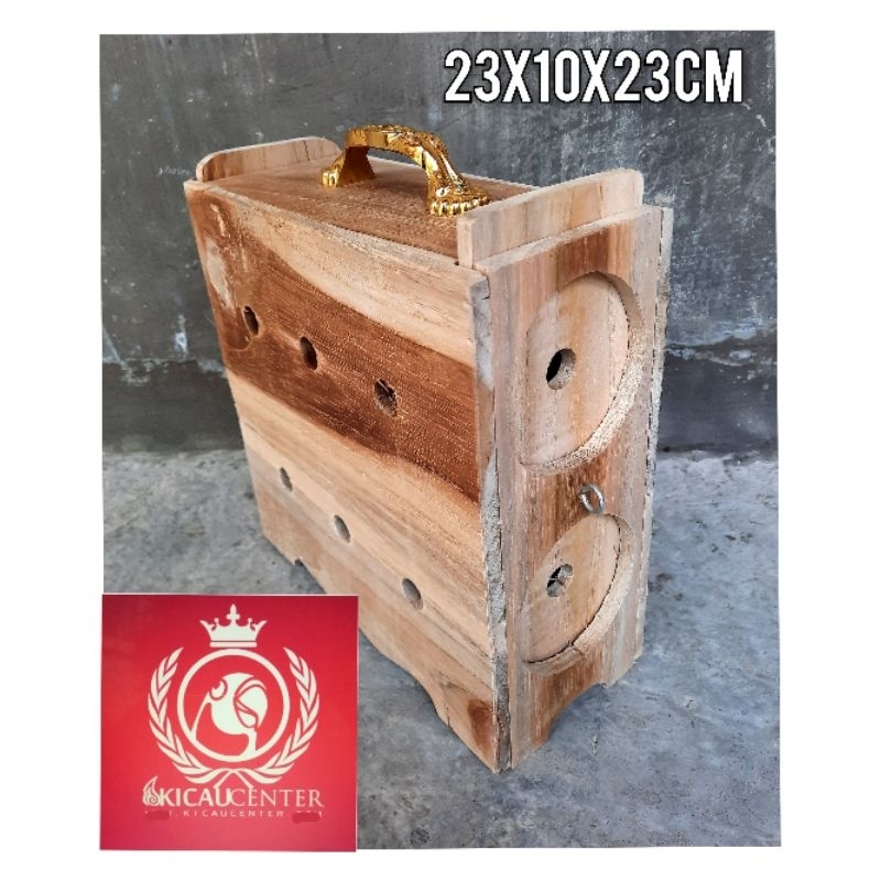 BOX BURUNG  TINGKAT KAYU JATI