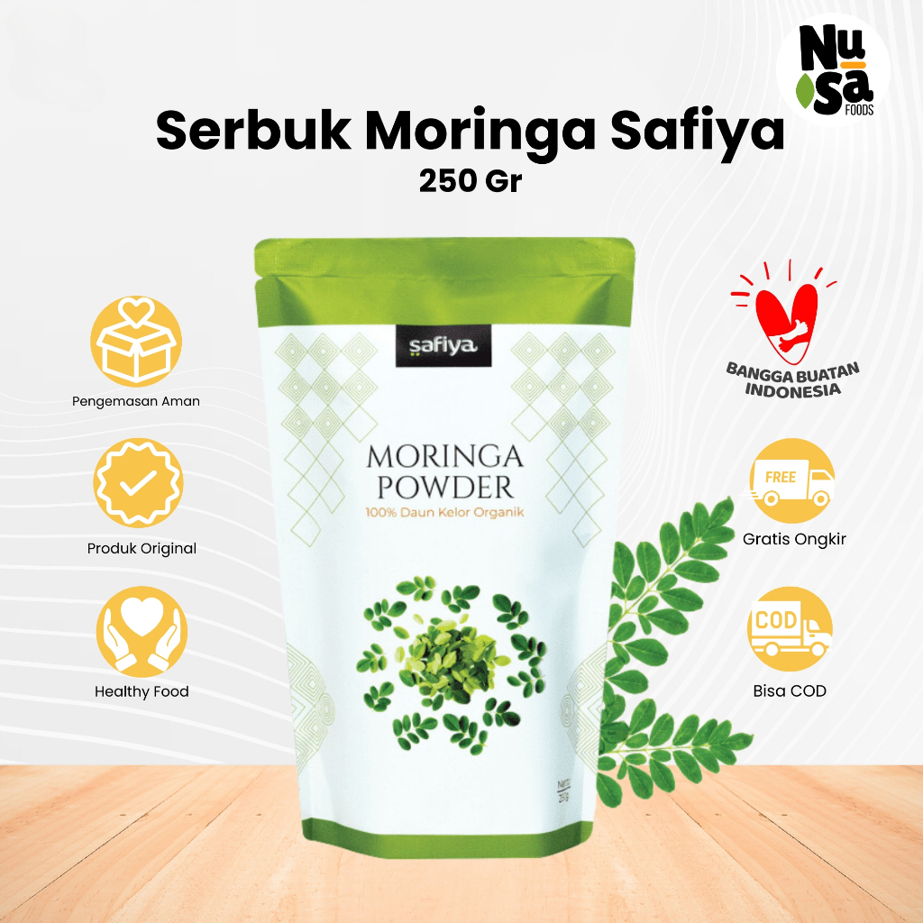 

Serbuk Daun Kelor 250 Gr Moringa Safiya Original Daun Kelor Herbal