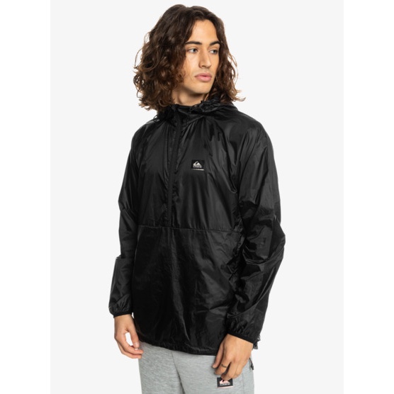 Quiksilver Windbreaker Navy Jacket Original Quicksilver Puffer windproof anti angin anti air hiking 