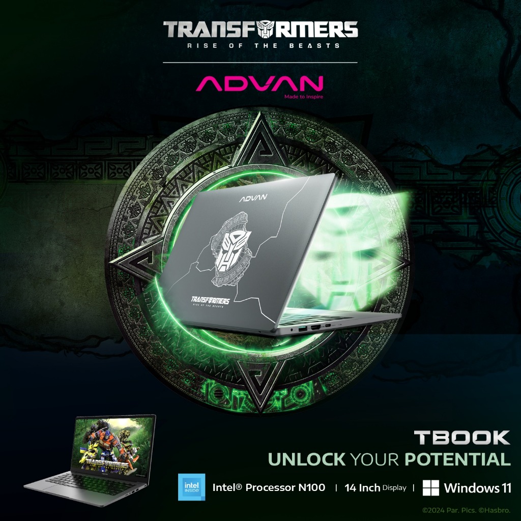 ADVAN Laptop TBook X Transformers | Tbook Intel Celeron N100 | 4Gb/128GB Upgradable | 14" HD Free | 