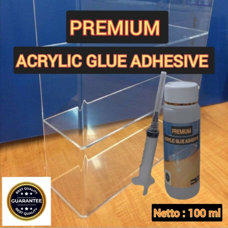 lem acrylic super bening kuat 100 ml paket suntikan