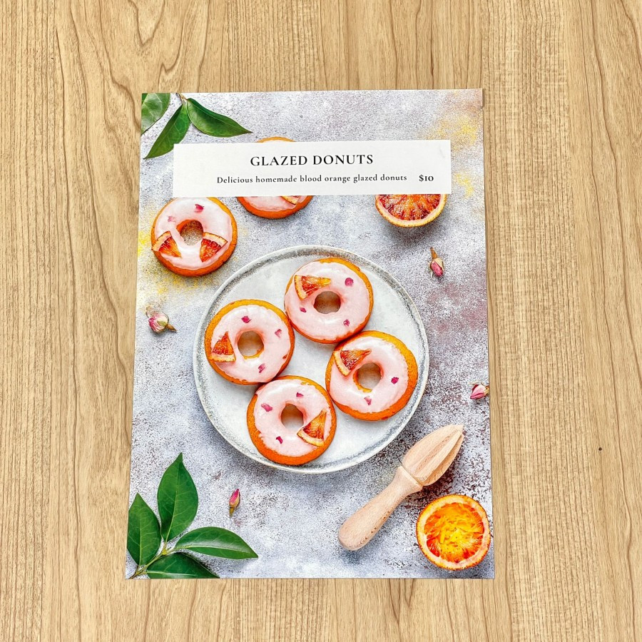 

Cetak kertas isi buku menu - custom ukuran - Material polyester - Cafe Restoran Hotel
