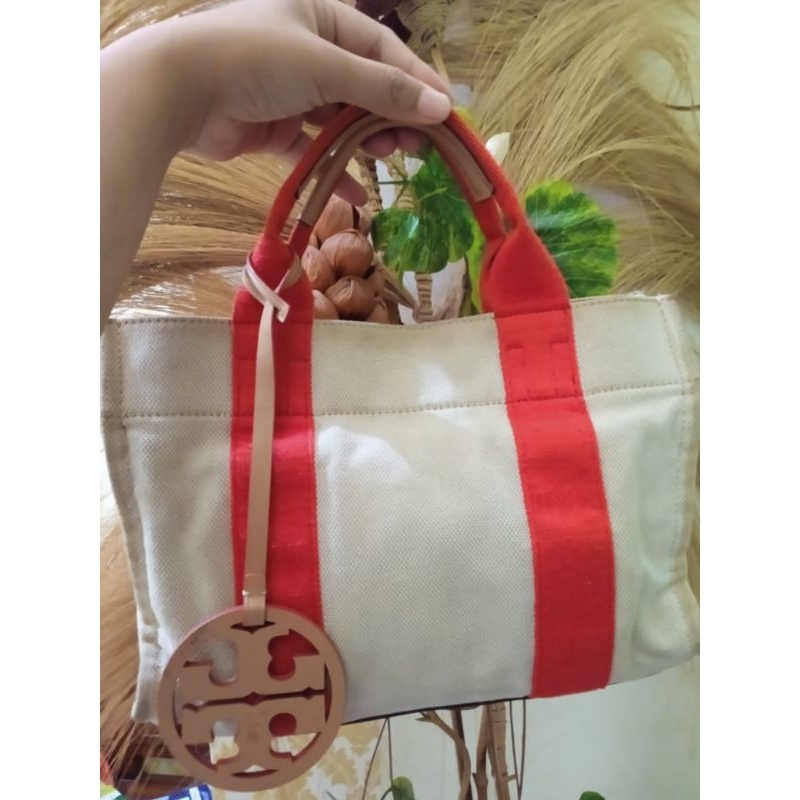 Tory Burch Miller Canvas Tote / Preloved TB Tote