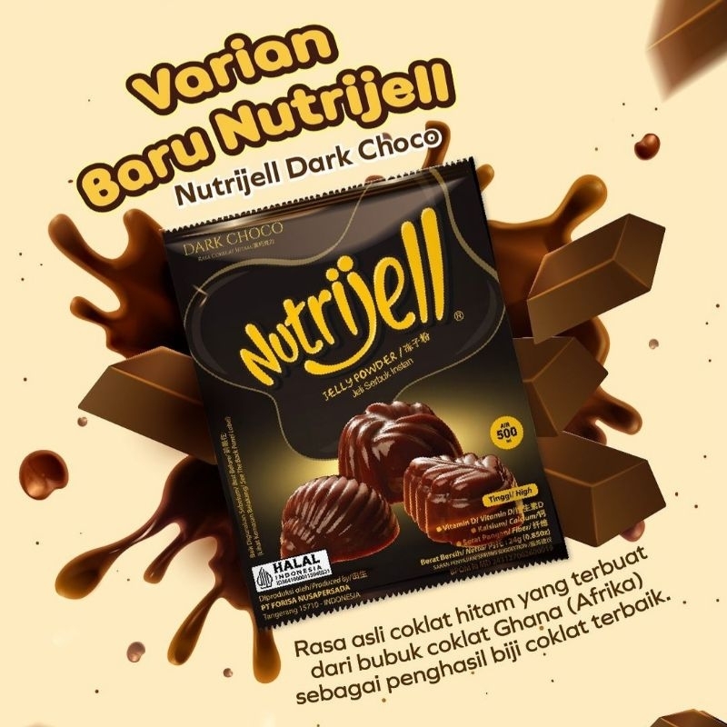 

Nutrijell Jelly Powder Kemasan Ekonomis 12g - Dark Choco