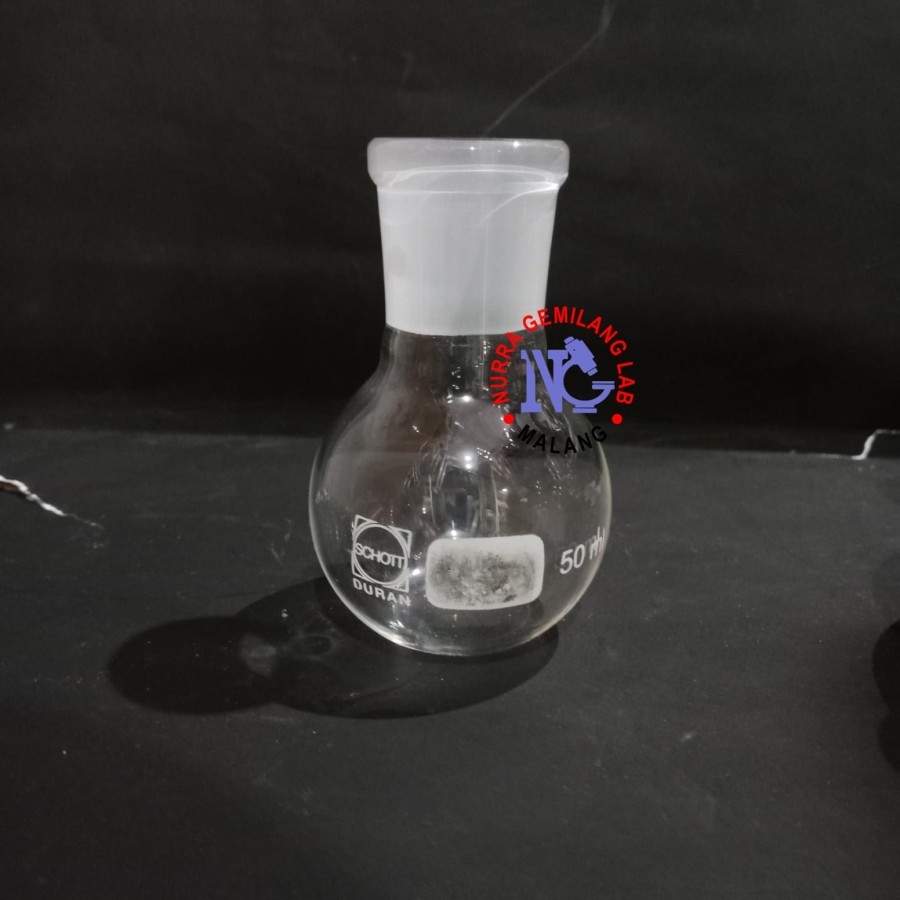 Labu Didih / Boiling Flask 50ml Duran Flat Bottom