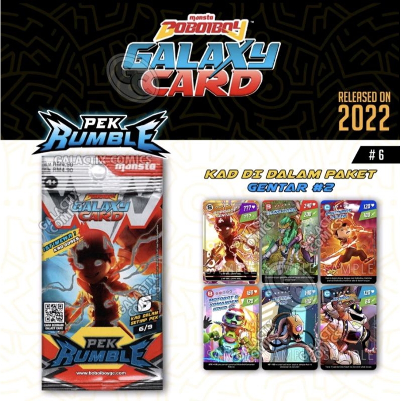 Boboiboy Galaxy Card Pek Rumble Satria Quest : Card S Special / 2D Special Art
