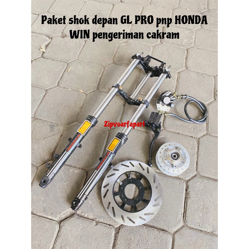 shok skok shock depan gl pro set pengeriman pnp honda win 100 cocok untuk semi trail