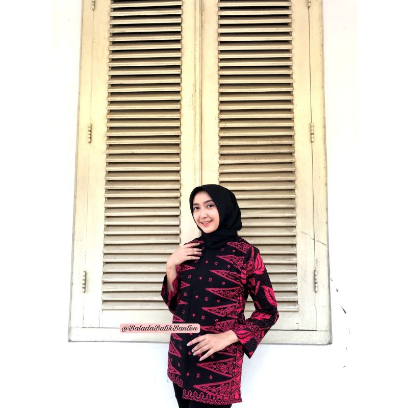 Atasan Batik Baduy Banten motif Tapak kebo Gold