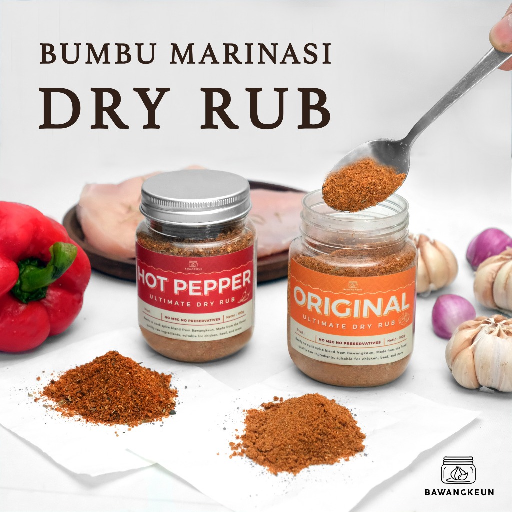 

Dry Rub Bumbu Marinasi Ayam Bawangkeun Bumbu Diet Sehat Rendah Kalori Non Msg BBQ Beef Grill Daging