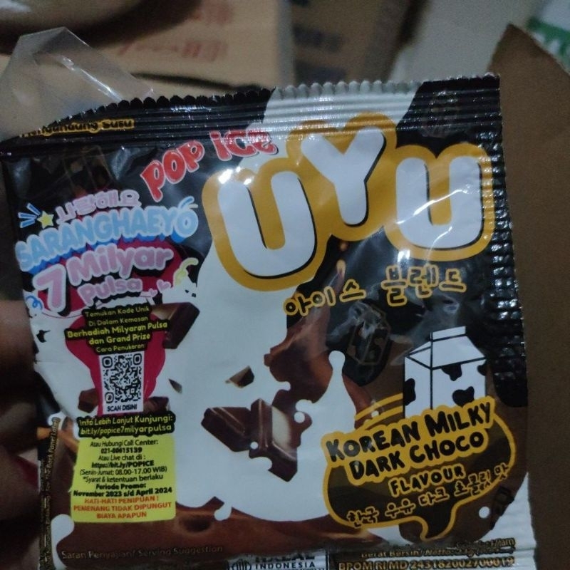 

Pop Ice Uyu Korean Milky Dark Choco