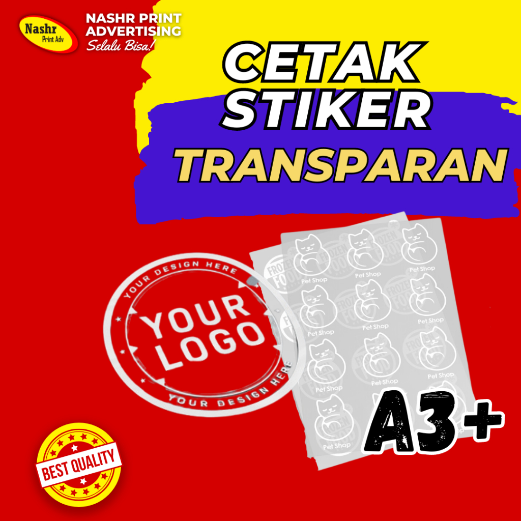 

CETAK STIKER TRANSPARAN CUSTOM I CETAK STIKER TRANSPARAN ANTI AIR I CETAK STIKER TRANSPARAN A3