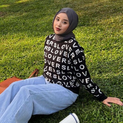 Slover - Jangmi Long Sleeve - Atasan Rajut - Sweater Korea - Rajut Premium