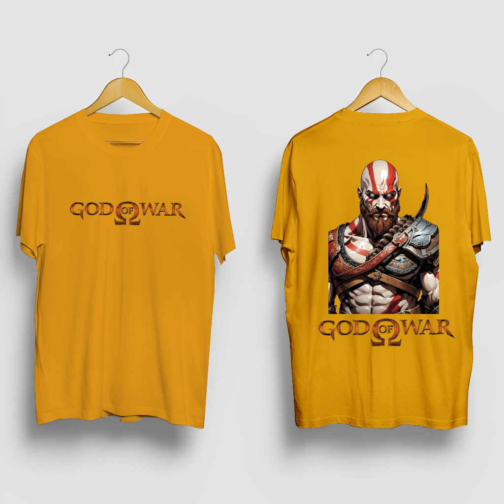 GG Kaos Distro Pria GOD OF WAR T-shirt Pendek