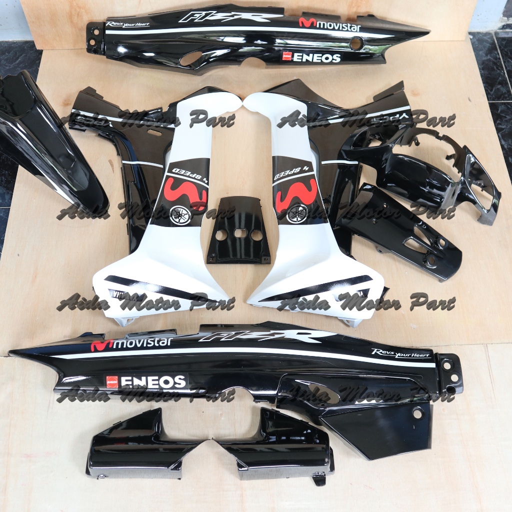 Cover Body Fizr Full Set Movistar Hitam Full Set Halus Kasar Cover Bodi Yamaha Fiz r F1zr