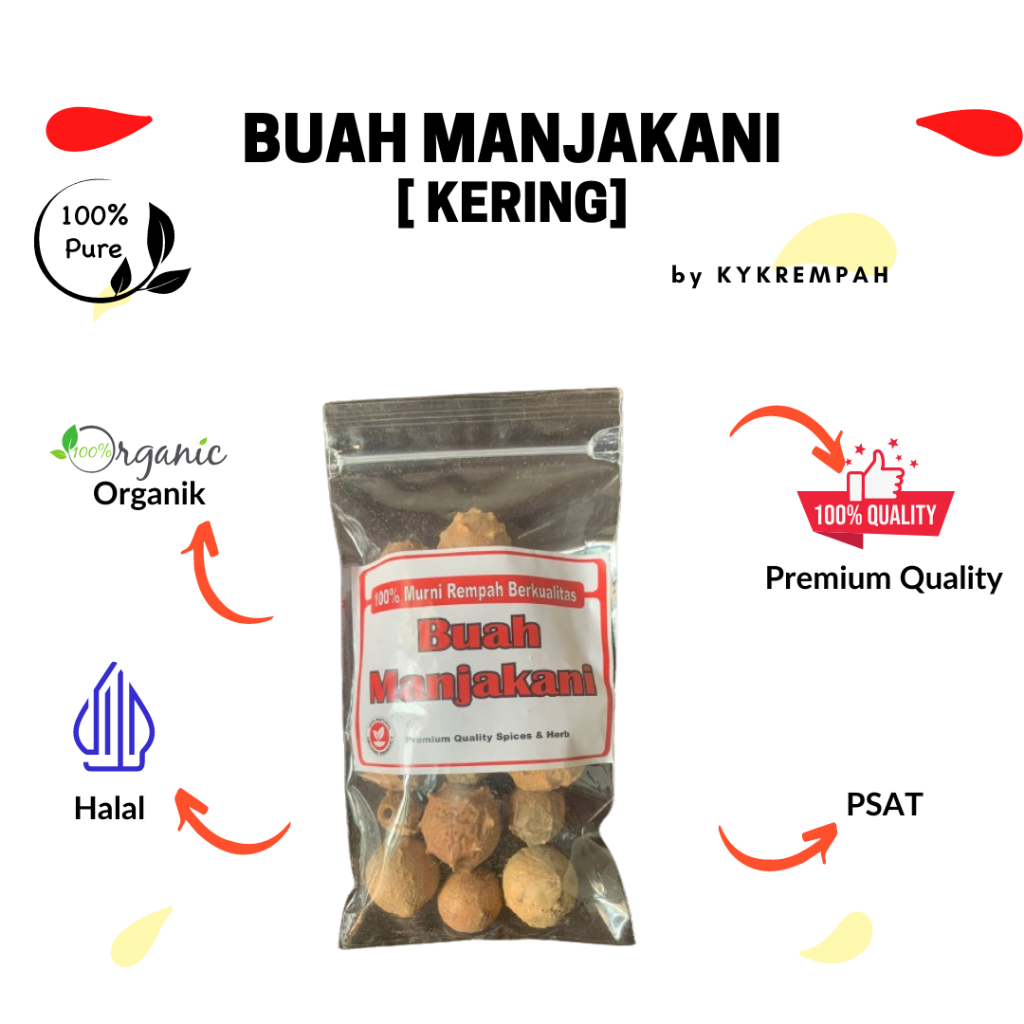 

Manjakani Kering [ 50 gram] | Buah Manjakani Kering