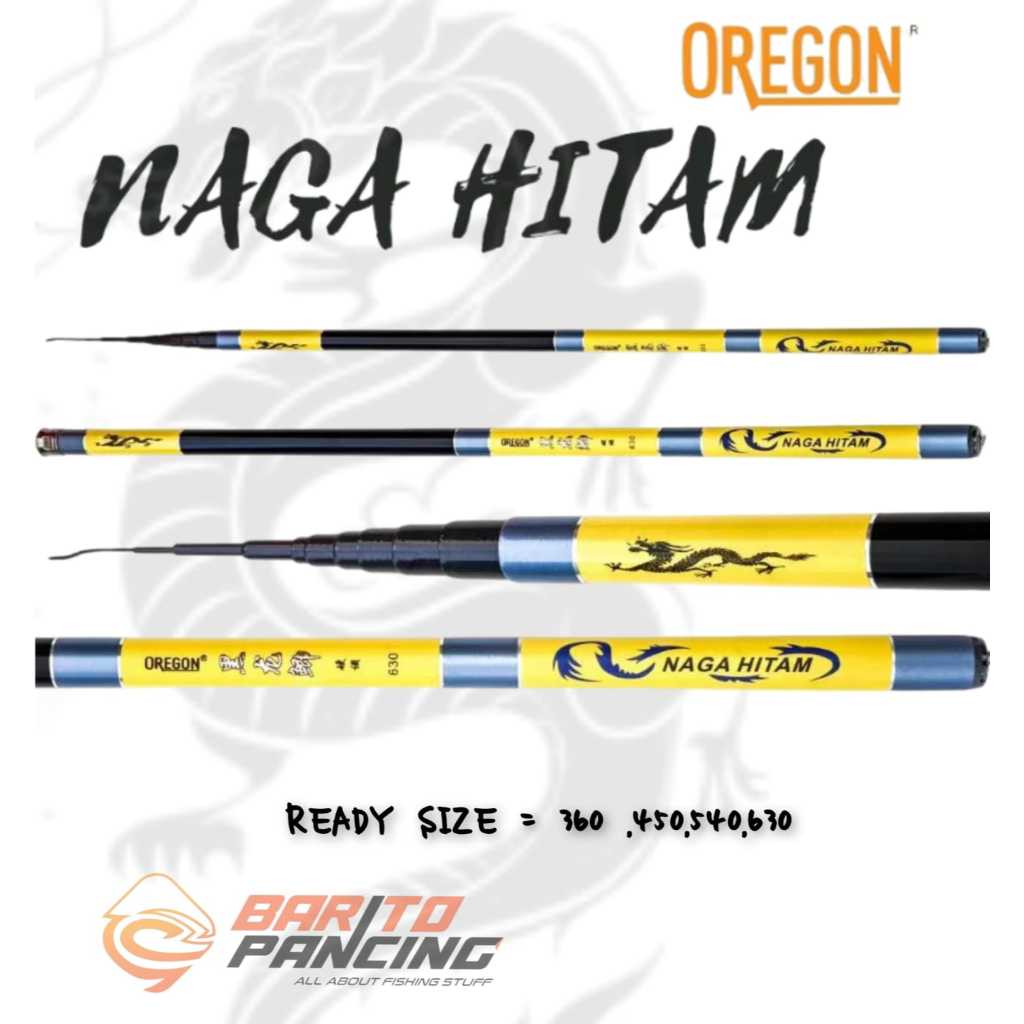 Tegek Oregon Naga Hitam Joran Pancing