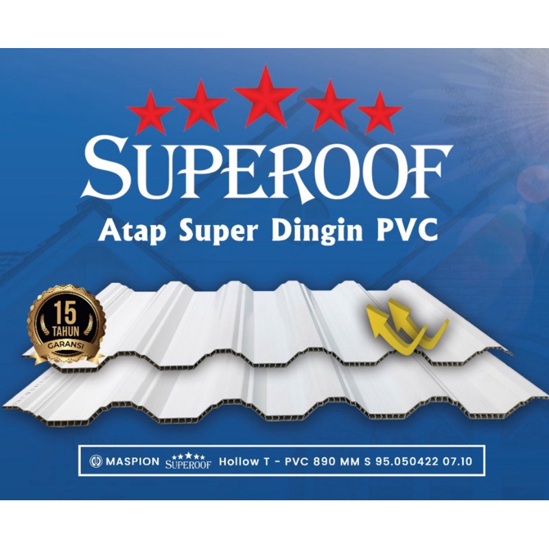 ATAP UPVC SUPEROOF dingin MASPION ATAP DINGIN UPVC