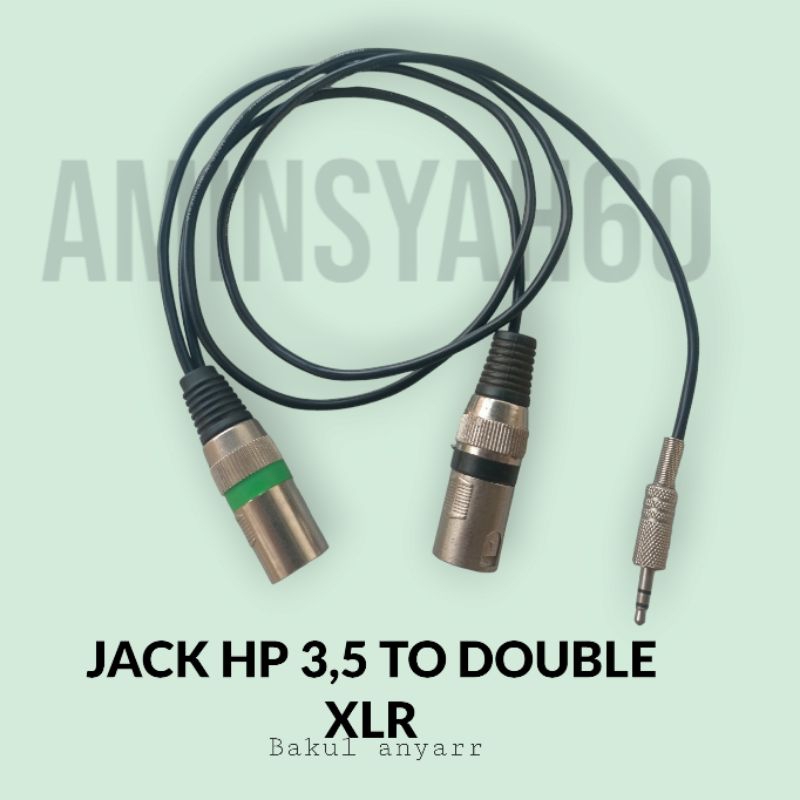 JACK 3,5 / JACK HP TO XLR DOUBLE CANNON