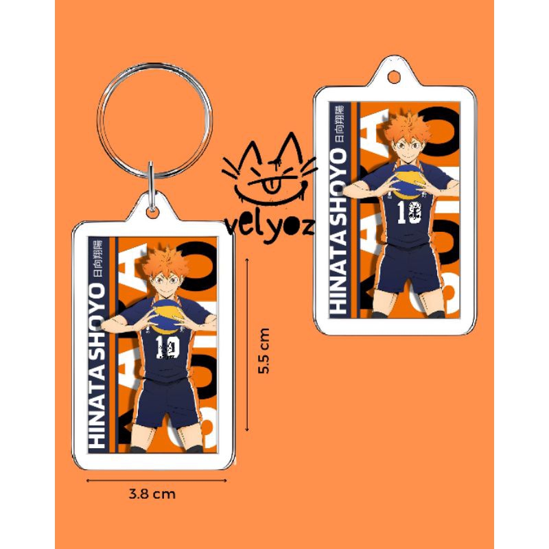Gantungan Kunci Anime Haikyuu Karasuno/Keychain Acrylic Haikyuu/Keychain Akrilik Haikyuu/KARASUNO