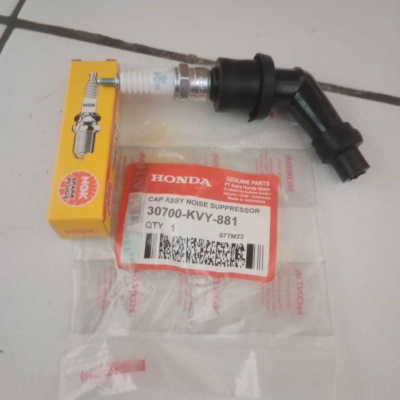 paket hemat tutup busi + busi NGK CPR 6 BEAT KARBU SCOOPY KARBU VARIO KARBU SPECY KARBU BEAT FI