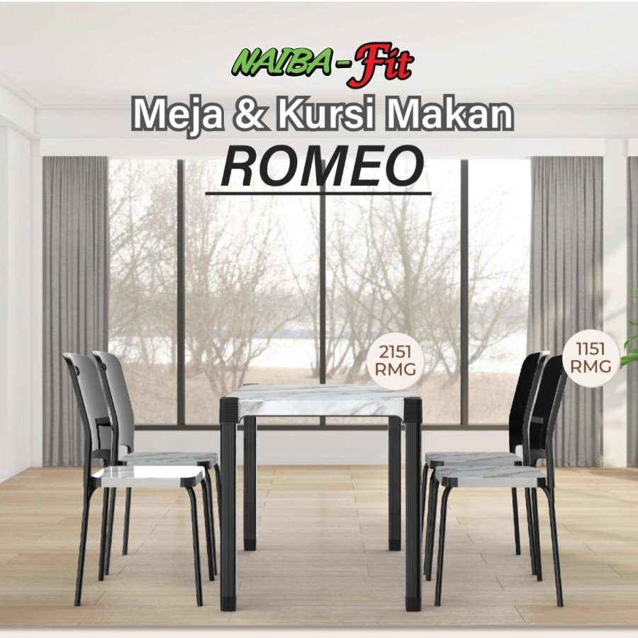 MEJA MAKAN PLASTIK NAIBA SET ATAU SATUAN