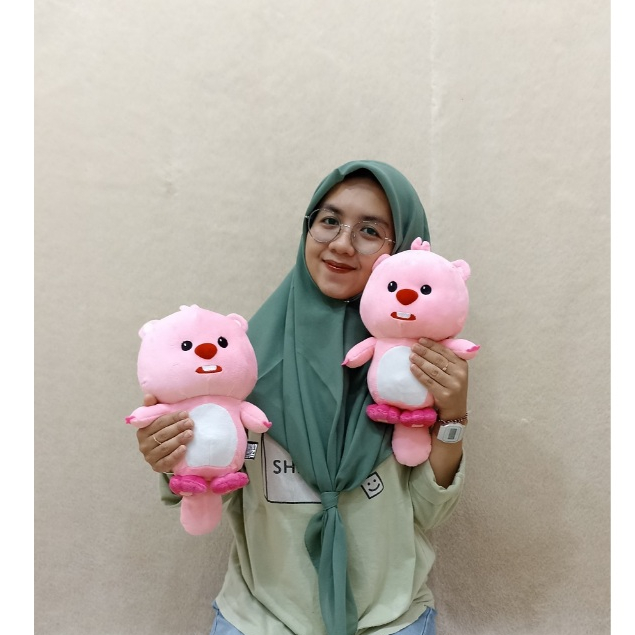 Boneka Pinguin Pororo & Friend Loopy Pink