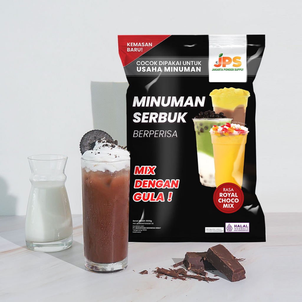 

JPS Mix Royal Choco 1 kg Bubuk Minuman Dengan Gula / Serbuk Instan Cokelat / Chocolate Powder