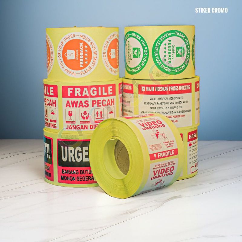 

sticker unboxing sticker fragle 1rol 500 pcs