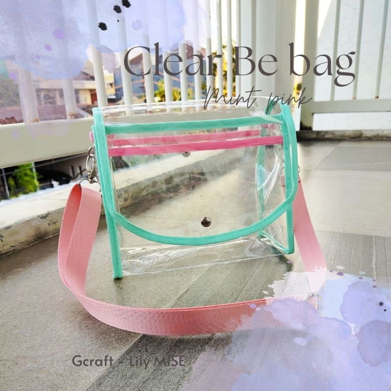 clear be bag - tas transparan - tas selempang transparan - tas selempang pvc - tas sling mika - tas 