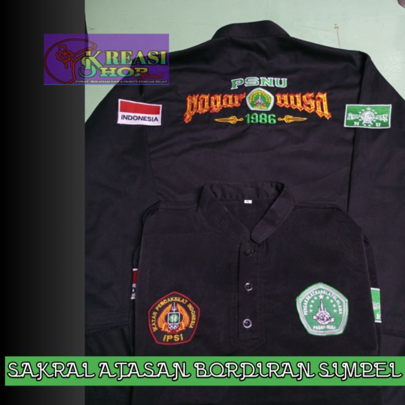 Sakral bordir simpel - Seragam atasan pagar nusa bordiran