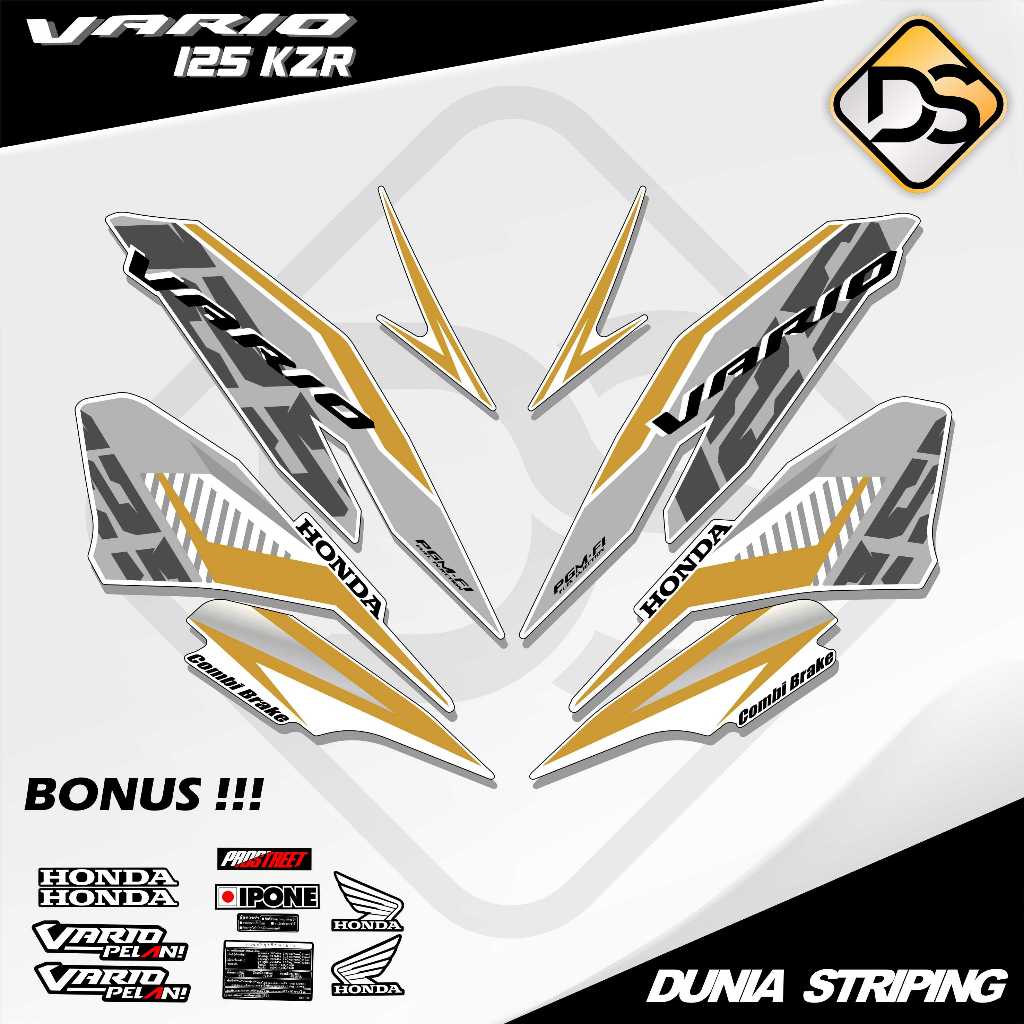 STRIPING STICKER STOCK DECAL STIKER HONDA VARIO 125 OLD / VARIO KZR / VARIO TECNHO / LIS VARIO 125 L
