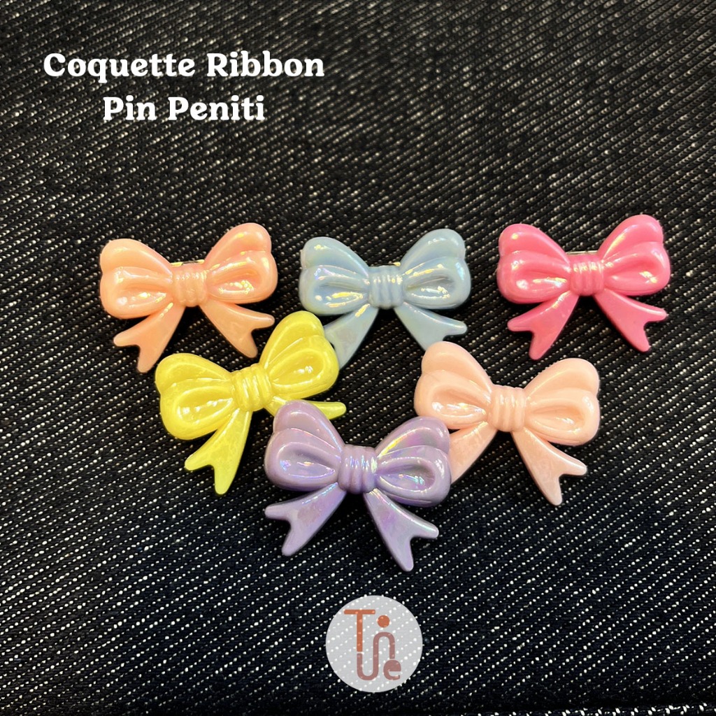 Pin Coquette Aksesoris Pin Tas Bentuk Pita Peniti Tas Hiasan Pin Tas