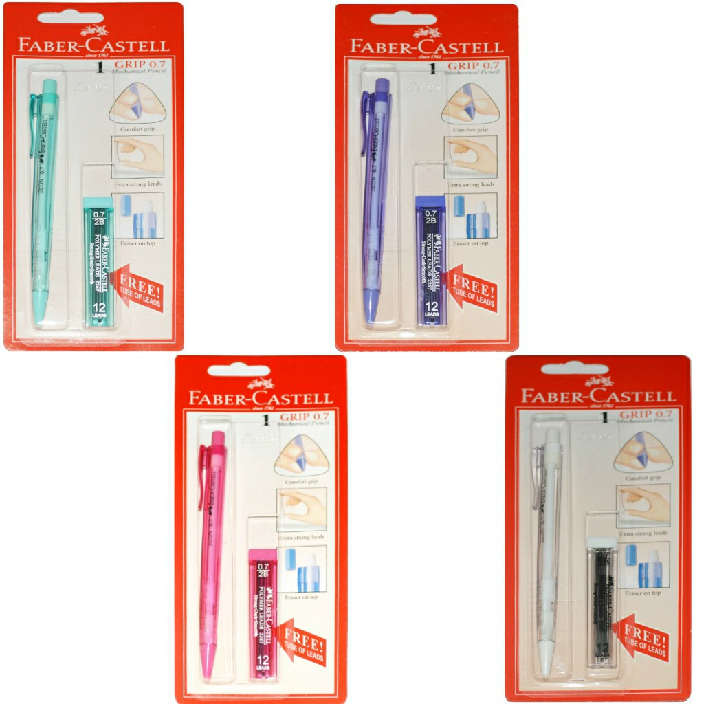 

Pensil Mekanik 0,7 2B Transparant / Mechanical Pencil 0,7 2B Transparant Faber Castell + FREE Refill