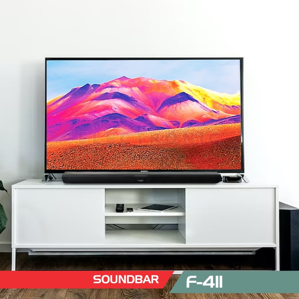 speaker fleco soundbar home theater Bloutooth chas F-411A F 411 USB Aux Micro SD COAX  panjang 1 met