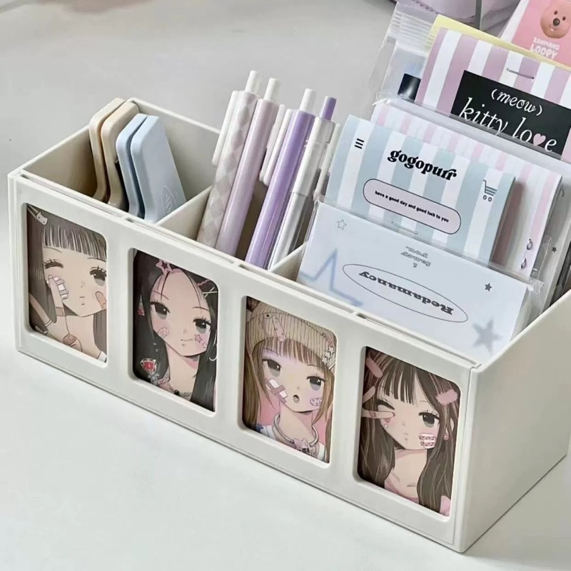 

[chaeya.things] desk calendar pen holder photocard showcase aesthetic