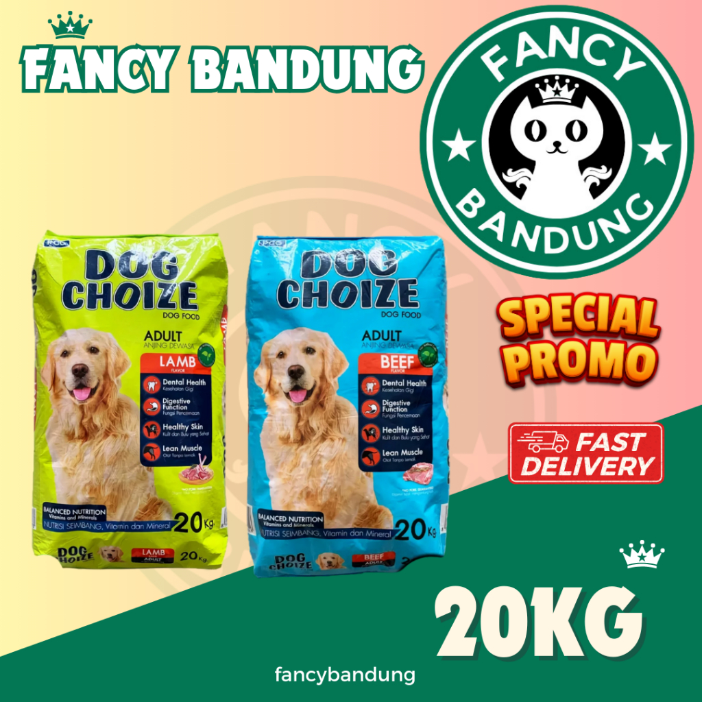 DOG CHOIZE BEEF & LAMB 20KG makanan anjing dog choize EKSPEDISI