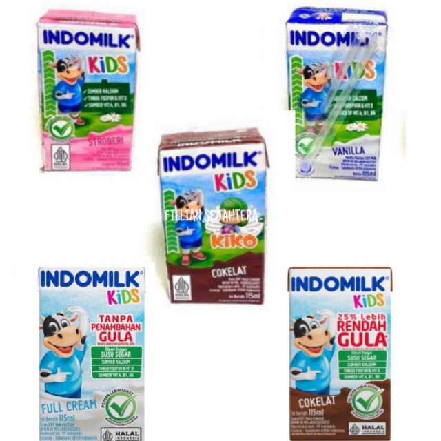 

Susu Indomilk UHT Kids 115ml Rasa Lengkap 1 Dus (40pcs) Susu Indomilk Anak 115ml 5 Varian Rasa