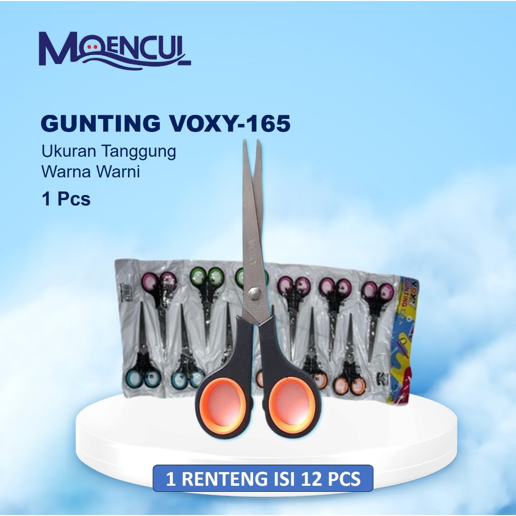 

1 Pcs Gunting Voxy-165 Ukuran Tanggung Warna Warni / Gunting Serba Guna / Moencul