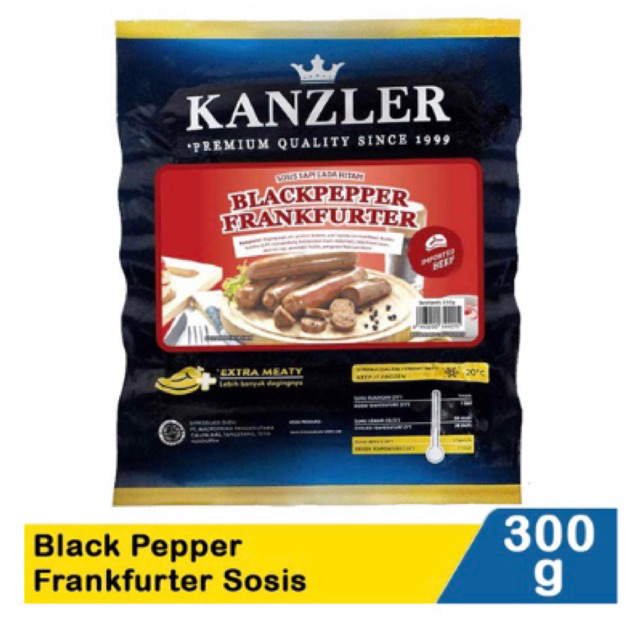

Kanzler Frankfurter Sosis Cheese Blackpepper 300g